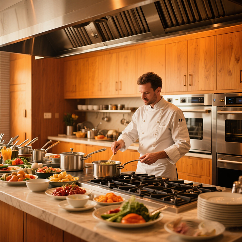 Range Commercial Kitchen - Automatische kommerzielle Küchenausrüstung, Gas, elektrischer Kochbereich,