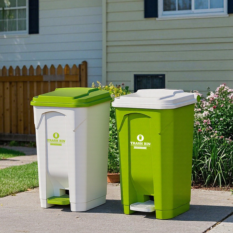 Commercial Kitchen Bin - Großer Outdoor-Mülleimer mit Trittmechanismus, Robuster Gewerblicher